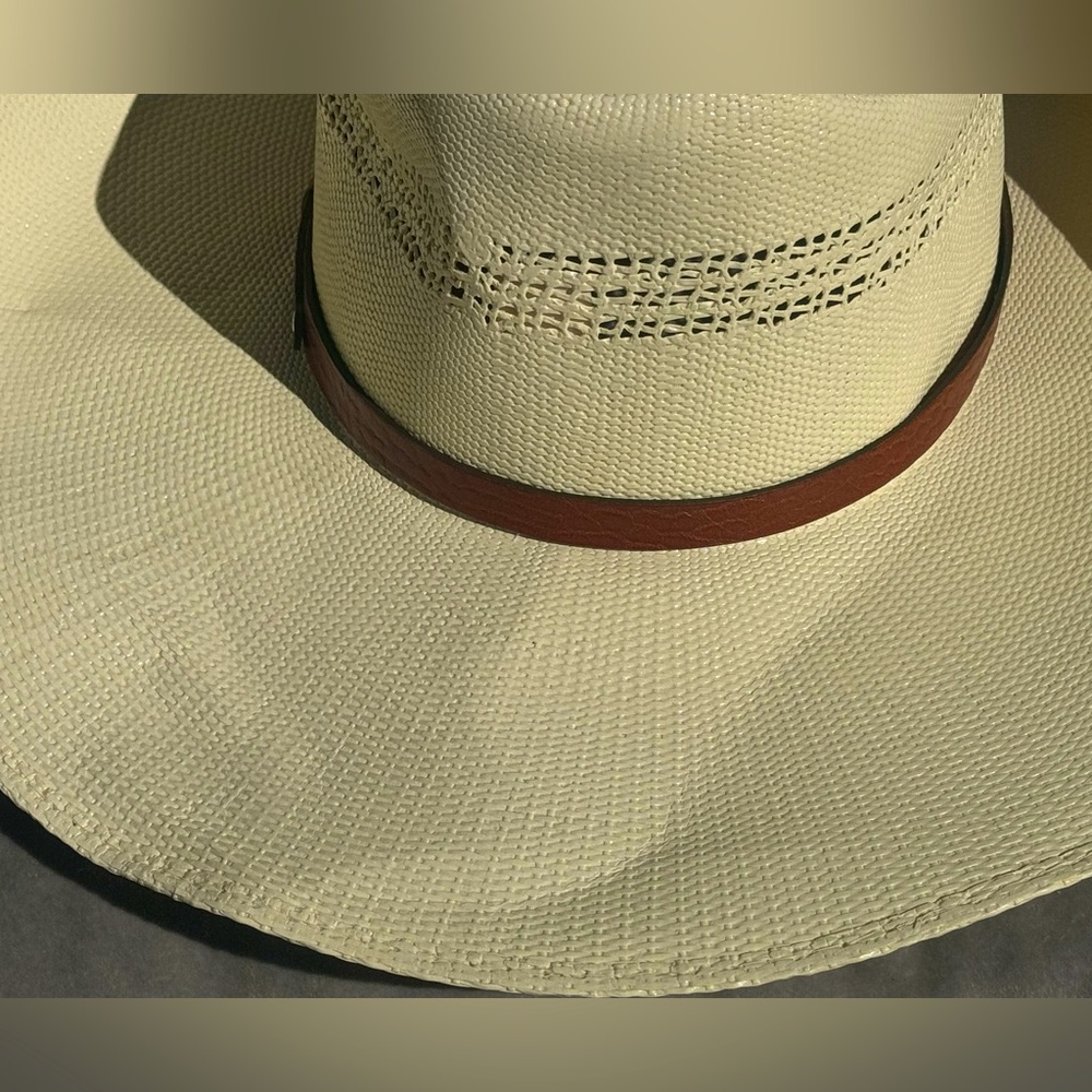 Stetson Stallion Cowboy Cowgirl Western Hat Cream Small Sun Straw Concert Billy - Picture 7 of 10